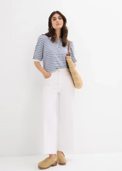 Femme bonprix Jeans|Jean large, taille haute, raccourci