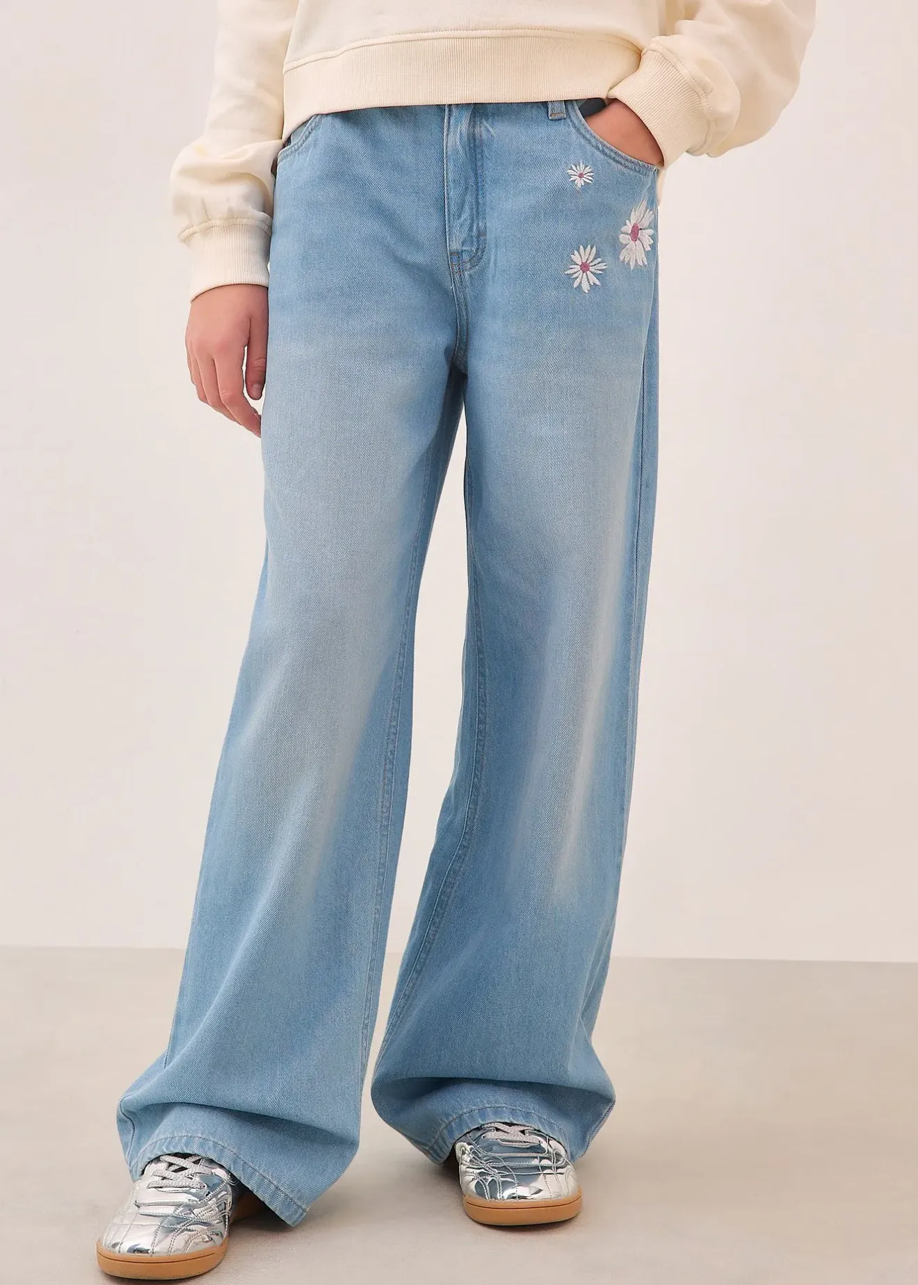 bonprix Jean large taille mi-haute|Enfant Vêtements Enfant|Filles 9-16 Ans·Jeans