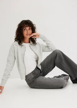 Femme bonprix Tailles Petite|Jean large taille mi-haute, extensible