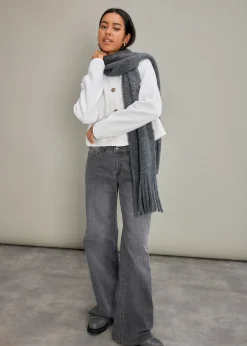 Femme bonprix Tailles Petite|Jean large taille mi-haute, extensible