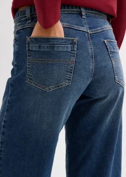 bonprix Jean large taille mi-haute, long|Femme Tailles Petite|Jeans