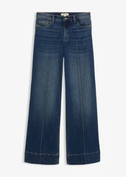 Femme bonprix Jeans|Jean large taille mi-haute, long