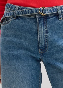 Femme bonprix Tailles Petite|Jeans|Jean large taille mi-haute, long