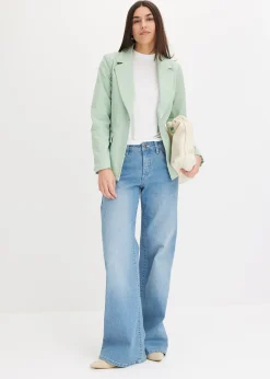 Femme bonprix Jeans|Jean large taille mi-haute, extensible