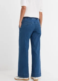 Femme bonprix Jeans|Jean large taille mi-haute, extensible