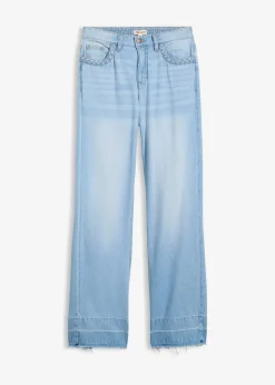 bonprix Jean large taille mi-haute, 100% coton|Femme Tailles Petite