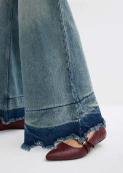 Femme bonprix Jeans|Jean large taille mi-haute