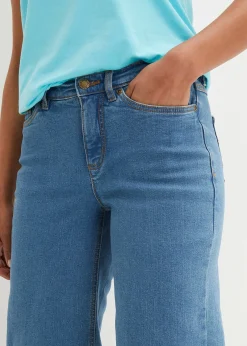 Femme bonprix Jeans|Jean large, taille mi-haute, raccourci