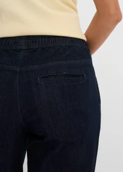 Femme bonprix Tailles Petite|Jean large taille mi-haute, extensible