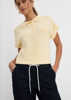 Femme bonprix Tailles Petite|Jean large taille mi-haute, extensible