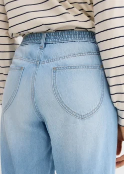 Femme bonprix Jeans|Jean large taille mi-haute, 100% coton