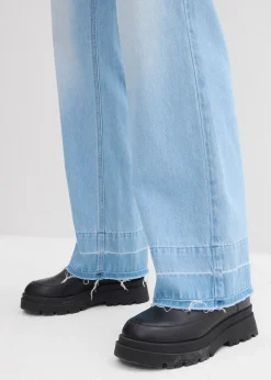 Femme bonprix Jeans|Jean large taille mi-haute, 100% coton