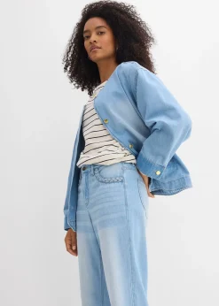 Femme bonprix Jeans|Jean large taille mi-haute, 100% coton