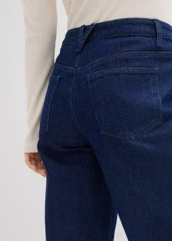 Femme bonprix Jeans|Jean large, taille mi-haute, peu extensible, longueur sol