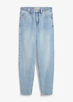 Femme bonprix Jeans|Jean mom cropped taille haute, peu extensible