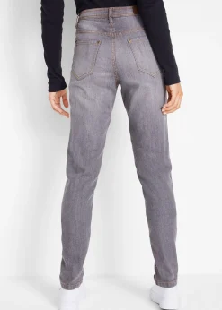 Femme bonprix Tailles Petite|Jean Mom extensible et confortable, taille mi-haute