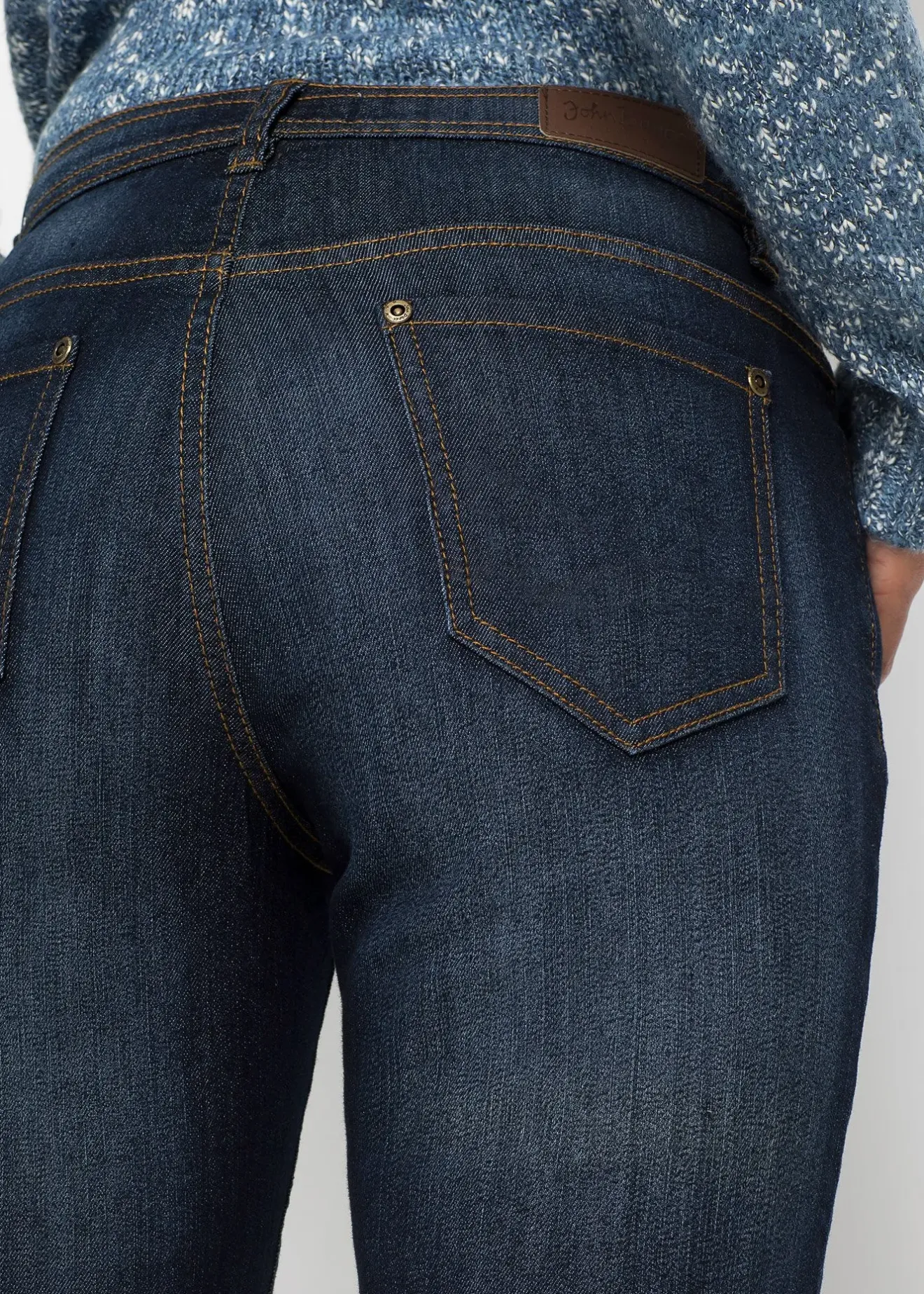 Femme bonprix Jeans|Jean Mom extensible et confortable, taille mi-haute