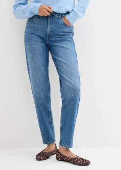 Femme bonprix Jeans|Jean mom taille haute, cropped