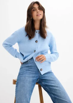 Femme bonprix Jeans|Jean mom taille haute, cropped