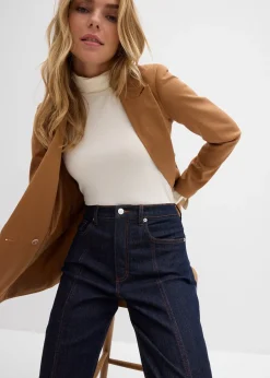 Femme bonprix Jeans|Jean mom taille haute, extensible