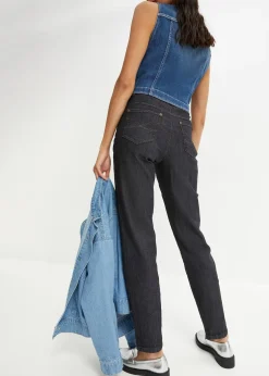 Femme bonprix Jeans|Jean mom taille haute, extensible