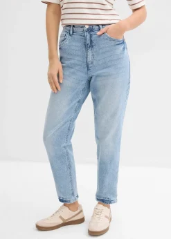 bonprix Jean mom taille haute, peu extensible, cropped|Femme Jeans