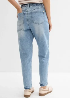 bonprix Jean mom taille haute, peu extensible, cropped|Femme Jeans