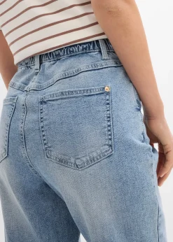 bonprix Jean mom taille haute, peu extensible, cropped|Femme Jeans