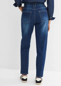 Femme bonprix Jeans|Jean mom taille haute, raccourci