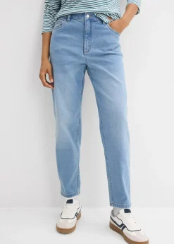 Femme bonprix Jeans|Jean mom taille haute, raccourci