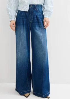 bonprix Jean palazzo très large, coton|Femme Tailles Petite