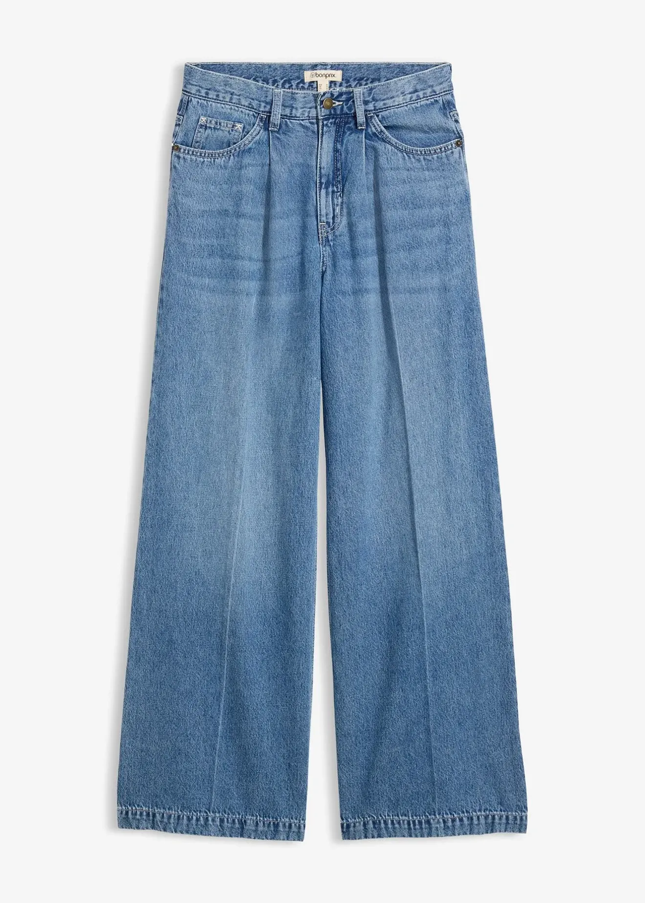 Femme bonprix Tailles Petite|Jean palazzo très large, coton