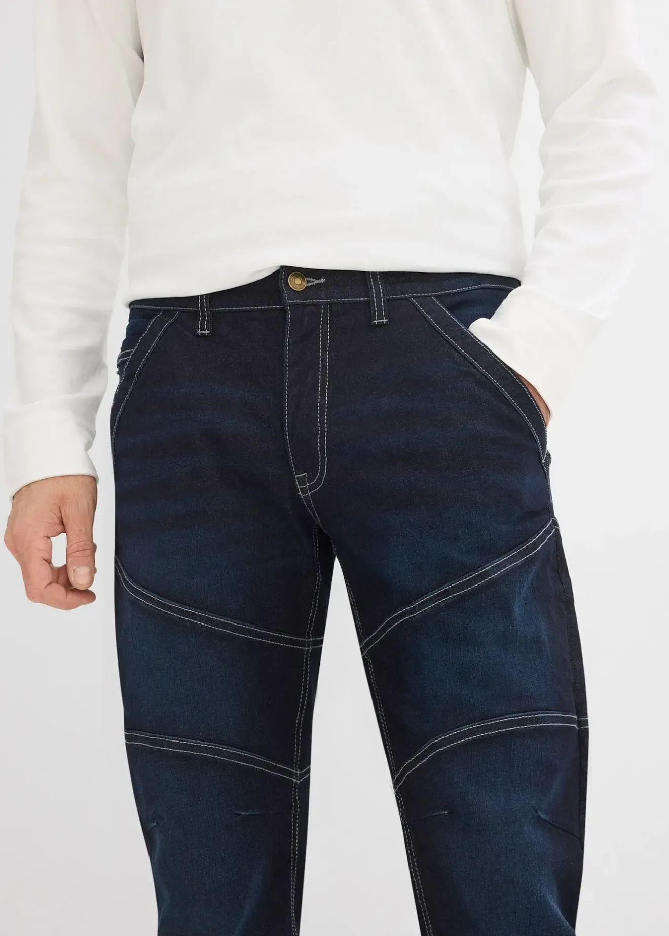 bonprix Jean regular et droit à taille extensible|Homme Jeans