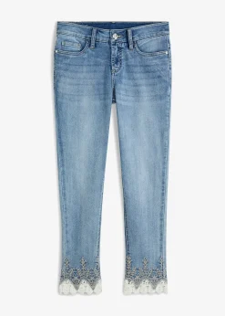 Femme bonprix Jeans|Jean skinny à dentelle