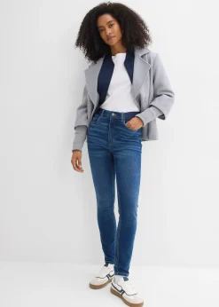 bonprix Jean skinny à taille haute et élastiquée|Femme Tailles Petite