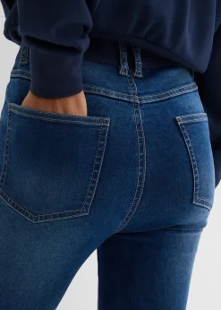 Femme bonprix Jeans|Jean skinny à taille haute et élastiquée