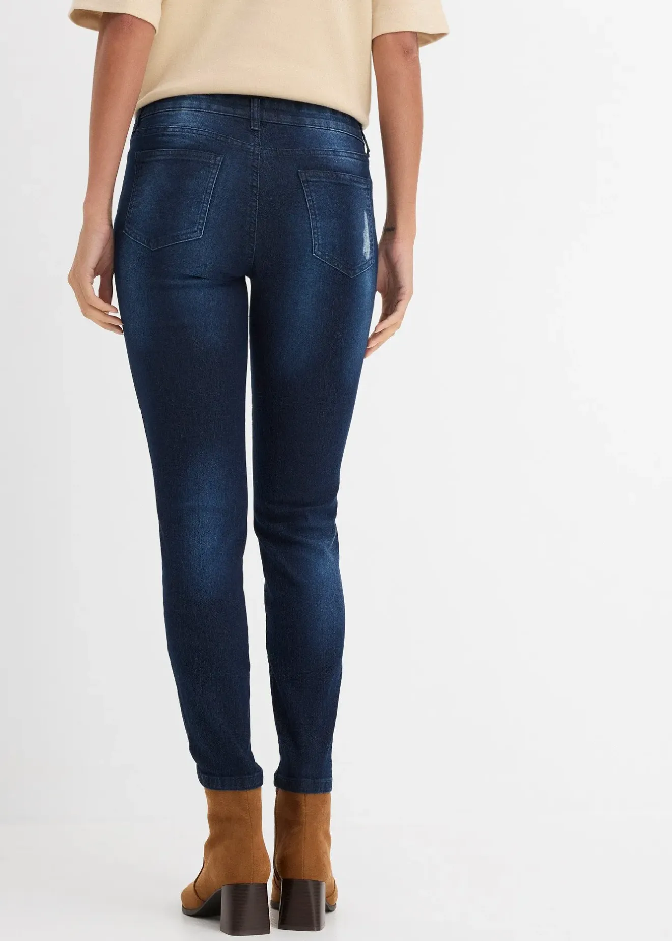 bonprix Jean skinny taille mi-haute, stretch|Femme Jeans