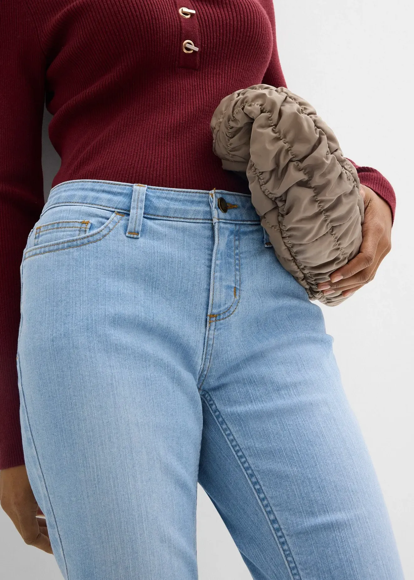 bonprix Jean skinny taille mi-haute, extensible|Femme Jeans|Tailles Petite