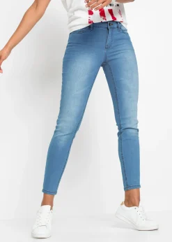 Femme bonprix Jeans|Jean skinny, taille mi-haute, raccourci