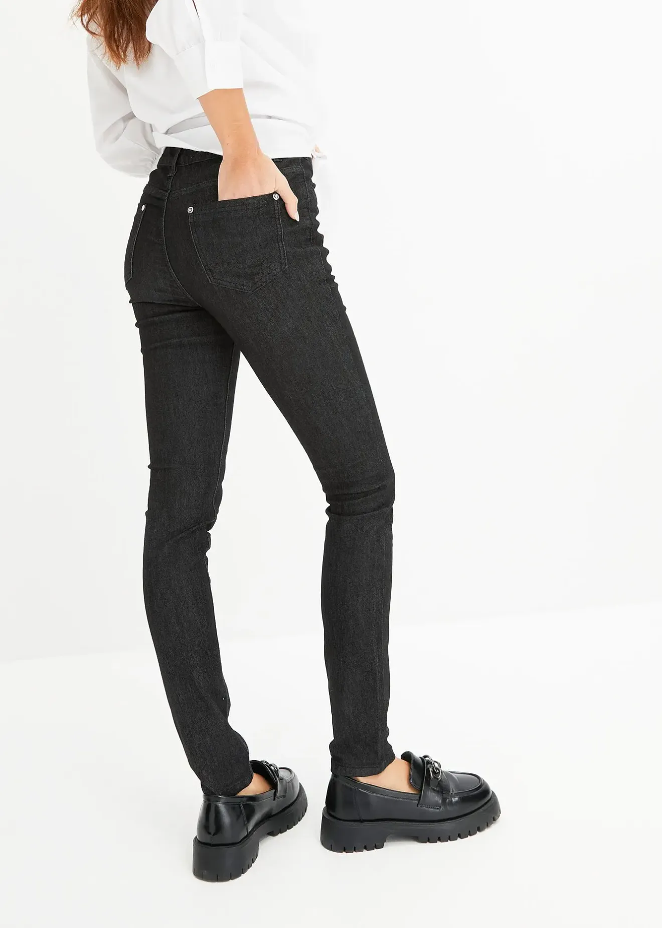 Femme bonprix Jeans|Jean skinny taille mi-haute, super extensible