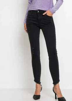 Femme bonprix Jeans|Jean skinny taille mi-haute, extensible