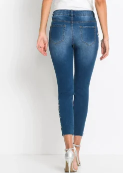 bonprix Jean skinny taille mi-haute, raccourci|Femme Jeans