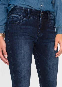 Femme bonprix Jeans|Jean slim taille haute, sculptant et ultra-souple