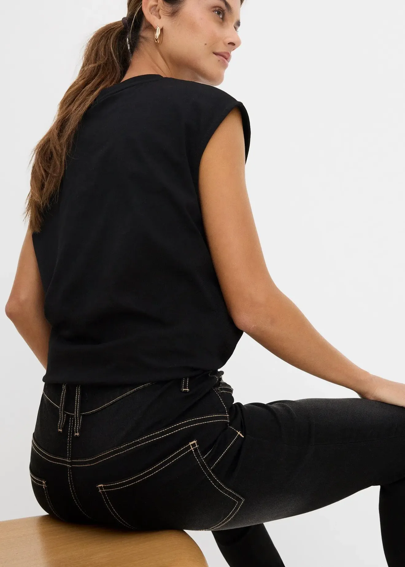 Femme bonprix Jeans|Jean slim taille haute, super extensible