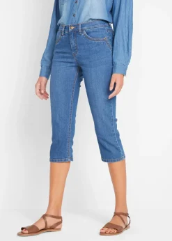 bonprix Jean slim, taille mi-haute, longueur 3/4|Femme Jeans