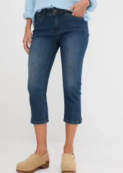 bonprix Jean slim taille mi-haute, raccourci|Femme Jeans