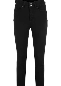 Femme bonprix Jeans|Jean slim, taille mi-haute élastiquée