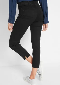 Femme bonprix Jeans|Jean slim, taille mi-haute élastiquée