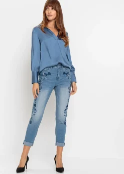 bonprix Jean slim taille mi-haute, court|Femme Jeans