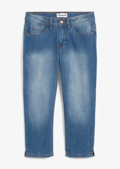 Femme bonprix Jeans|Jean slim taille mi-haute, raccourci
